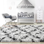 5x7 Black and White Fluffy Soft Area Rug Non-Slip - Image 7