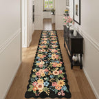 DUKINO 2x12 Washable Runner Rug, Floral Long Runner Rug - Image 9