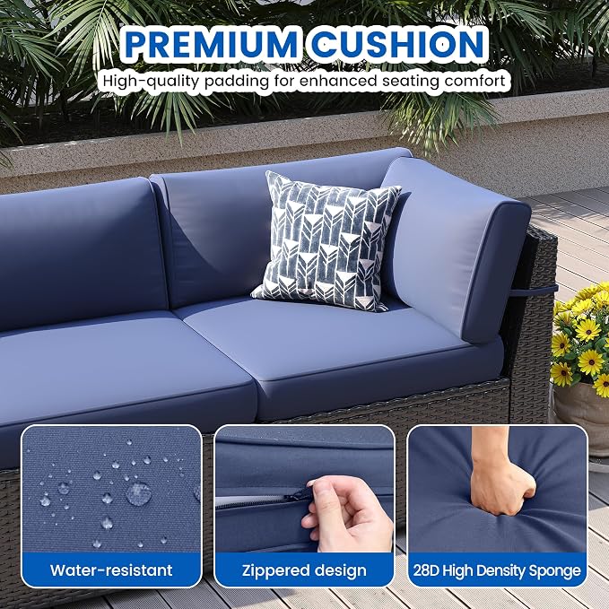 Patio Furniture Sets, 7-Piece Outdoor Patio Furniture - Image 5