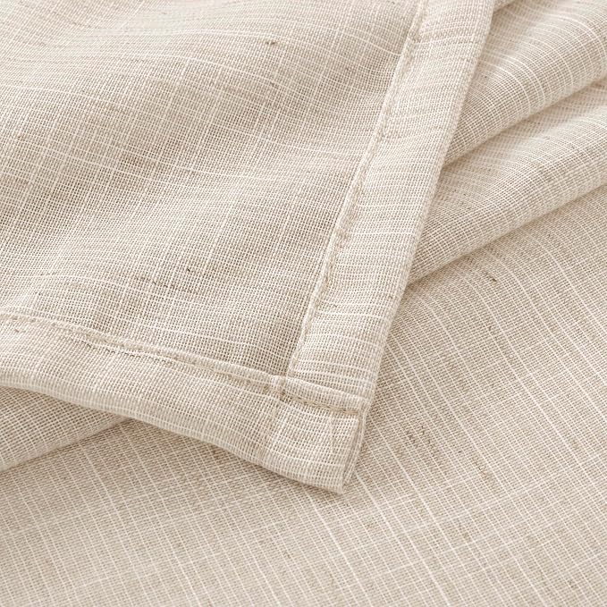 BGment Oatmeal Linen Curtains 40 Inch Length - Image 8