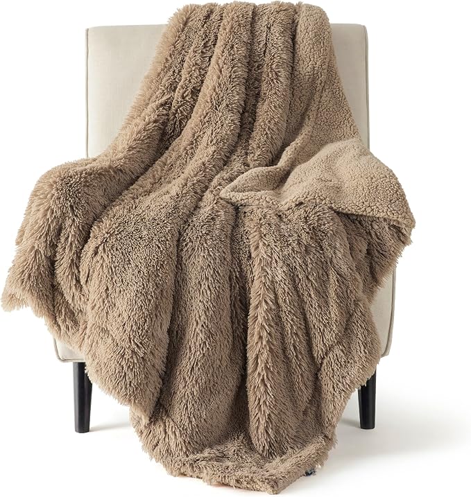 Bedsure GentleSoft Fuzzy Sherpa Faux Fur Twin Blanket, Soft Fleece Plush Warm by Unknown