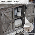 ACCOHOHO Over The Toilet Storage Cabinet, Farmhouse Bathroom Cabinet - Image 5