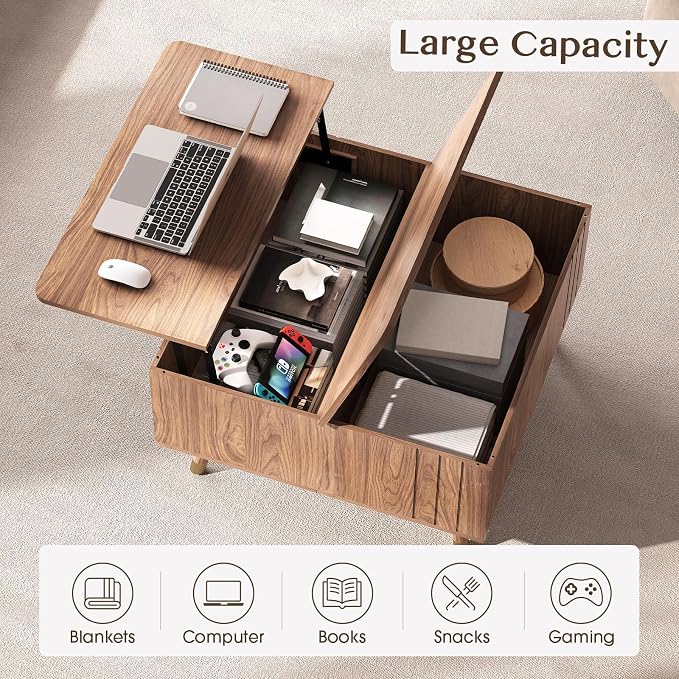 JOINICE 32" Square Lift Top Coffee Table - Image 3
