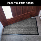 Front Door Mat, Indoor Outdoor Welcome Muddy Doormat, 30x17 Battleship Gray | - Image 4