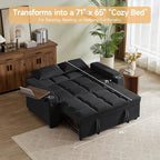 Auvsoce 65" Sleeper Sofa Bed Loveseat, Convertible Couch - Image 4