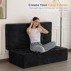 MAXYOYO 6" Folding Sofa Bed for Floor, Tufted Tri-Fold Floor Mattress - Image 3
