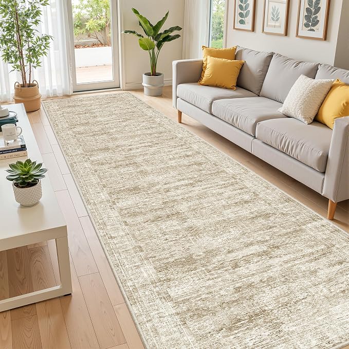 2'6 x 12' Runner Rug Non Slip, Washable Kitchen Rugs, Living Room, Long Rug - Image 4
