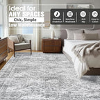 Aelenmu 10x14 Area Rugs for Living Room Washable Dining Room Grey | Modern - Image 2