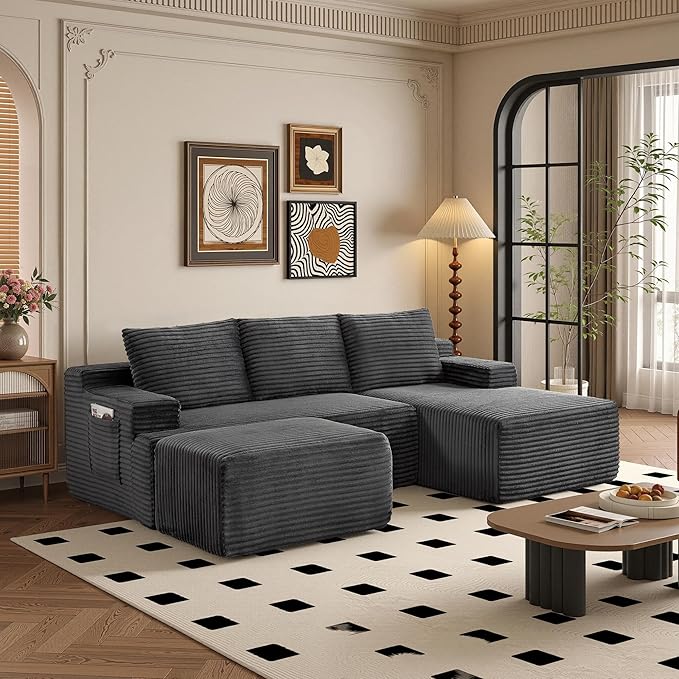 96" Sectional Couches for Living Room Cloud Couch Sofa by AWarmHomeForYou