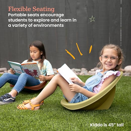 ECR4Kids Plastic Leaf Scoop Floor Rocker Seat, Classroom Furniture - Image 5
