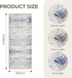 2x5 Rug Runners for Hallways Non Slip, Kitchen Rugs, Nursery Room, Soft Runner - Image 2