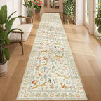 DUKINO 2x12 Washable Runner Rug, Non Slip Animal Rug by DUKINO