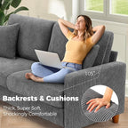 Kidirect 70in U Shaped Couch, Modular Sofa No Tool Assembly, Comfy Sectional - Image 8