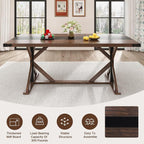 Hlivelood 71 Inch Dining Table for 6 People, Rectangular Kitchen Farmhouse - Image 4