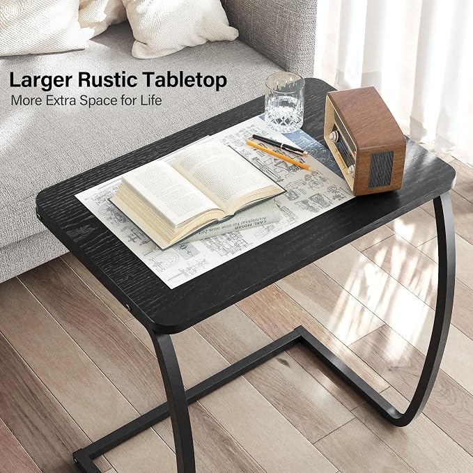 SRIWATANA Side Table, End Table, Vintage C-Shaped Couch Table - Image 6