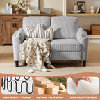 4 Piece Modern Corduroy Sofa Set, L-Shaped Sectional Couch - Image 5