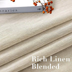 H.VERSAILTEX Linen Curtains Natural Linen Semi-Sheer Curtains 2 Panels Nickel - Image 4