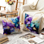 OBSEDE Decorative Throw Pillow Covers Set of 4, 18x18 Inch Purple and Blue - Image 6
