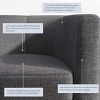 BELLEZE Living Room Chairs Set of 2, Linen Round Accent Barrel Chairs, Club Tub - Image 5