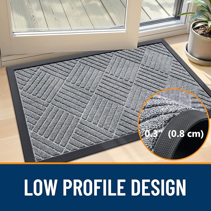 OLANLY Front Door Mat Outside Entrance 47x32, Waterproof Heavy-Duty Doormat | - Image 5