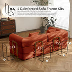 79" Convertible Sofa Bed with Fixed-Shape Frame & Removable Armrests, Modular - Image 7