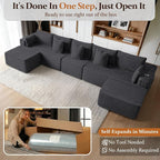168" Cloud Sectional Couch, Comfort U Shaped Sofa - Image 3