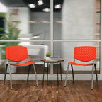 Flash Furniture HERCULES -5 Pack 880 lb. Capacity Orange Plastic Stack Chair | - Image 7