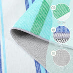 Area Rug 4x6 Blue Rug Washable Rugs Non Slip Low Pile Small Carpet - Image 7