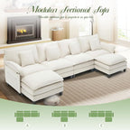 140" Cloud Couch, Modular Sectional Sofa - Image 6