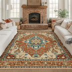 RELEANY Washable Area Rug, Square 8'x8', Water Repellent, Pet Friendly by RELEANY