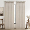 PleatedDrapes Natural Extra Wide 70 x 96 Inch Privacy Curtains That Let Light in by PleatedDrapes