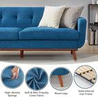 Kingfun 77.2" W Loveseat Sofa, Mid Century Modern Decor Love Seat Couches - Image 4