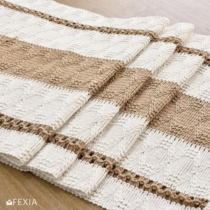 FEXIA Boho Table Runner for Hoilday Spring Home Decor Farmhouse Rustic Table - Image 5