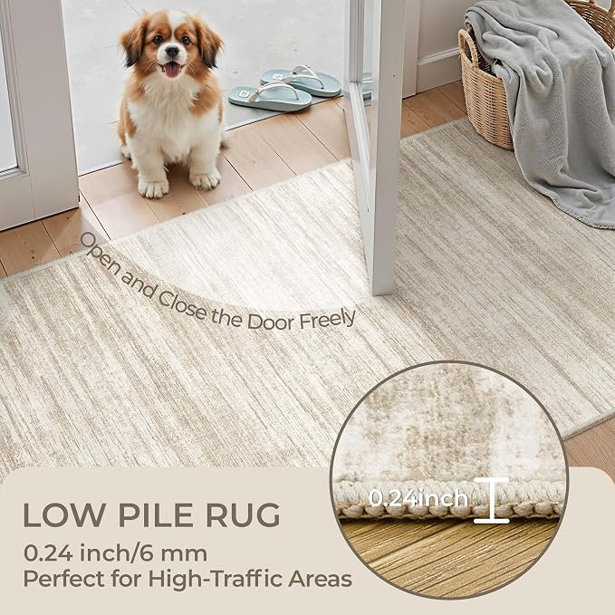 3x10 Runner Rug Non Slip, Washable Hallway Runner Rug, Laundry Room, Soft - Image 6