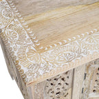 Hand-Carved Wooden Coffee Table – 36” x 18” Rectangular Mango Wood Center Table - Image 4