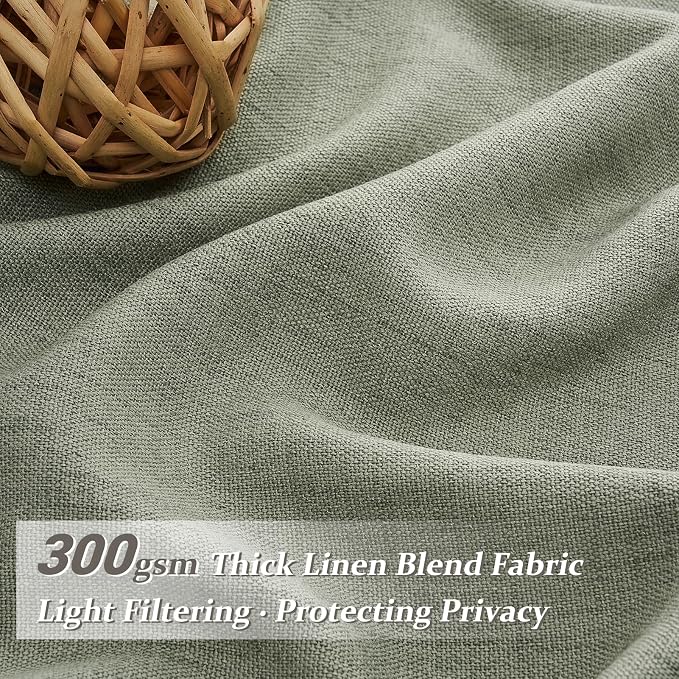 Sage Green Pinch Pleated Floor to Ceiling 102 Inch Long Curtains - Image 3