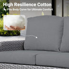 ovios 2-Piece Patio Furniture Set, Outdoor Wicker Sofa - Image 5