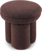 Furniture of America Rami Modern 17.5-inch Mushroom-Shape Upholstered Ottoman - Image 3