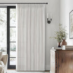 Beige White Linen Extra Wide Sheer Curtains 70 x 90 Inches Long 2 Panels Set - Image 6