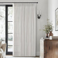 Beige White Linen Extra Wide Sheer Curtains 70 x 90 Inches Long 2 Panels Set by PleatedDrapes