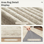 Soalmost Hallway Runner Rug 2'6" x 14' Washable Long Kitchen Rugs Beige | - Image 6