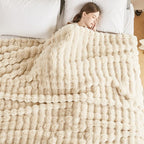 60x80 Inches Ultra-Soft Fuzzy Faux Fur Plush Twin Size Blanket - Image 2
