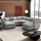Ihanherry 114" V-Shaped Modern Sofa Modular Sectional Cloud Couch by iHanHerry