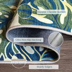 3x5 Monstera Entry Rug Washable Indoor Outdoor Mats - Image 2