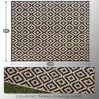 SAND MINE Waterproof Outdoor Rug 8x10 ft, Plastic Reversible Rug, Modern Area - Image 2