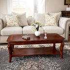 Traditional Distressed Farmhouse Style Coffee Table Set, 3-Piece Solid Wood - Image 7
