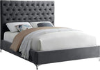 Meridian Furniture Cruz Collection Modern | Contemporary Velvet Upholstered Bed - Image 4
