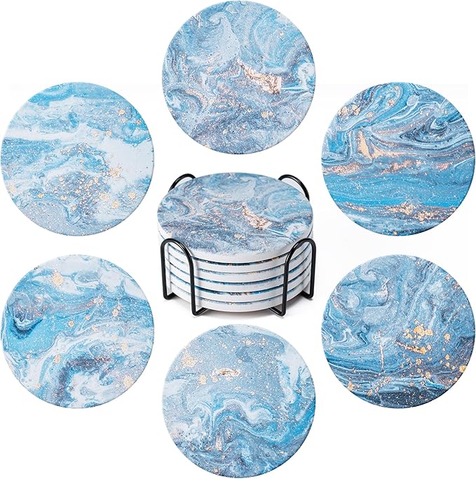 Hoewina 6Pcs Drink Coasters by Hoewina