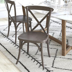 EMMA + OLIVER 2-Pack Wooden X-Back Dining Chair - Image 2