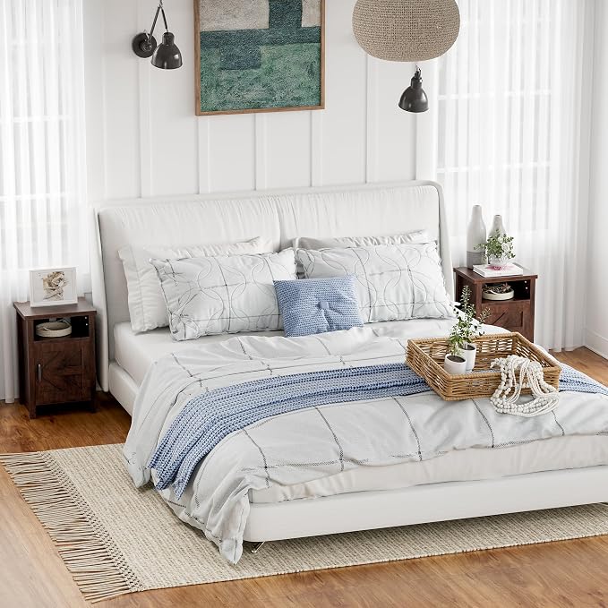 YESHOMY Farmhouse Modern Nightstand - Image 6